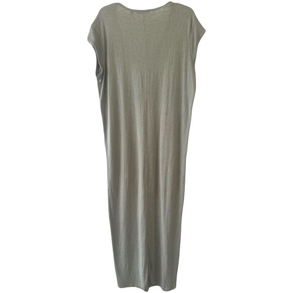 Athleta Martinique Maxi Dress Slub Knit Pockets Size M Green Summer Beachy - Picture 3 of 10
